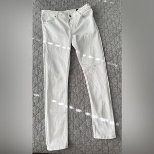 Men’s White Skinny Jeans - 32 W 30 L